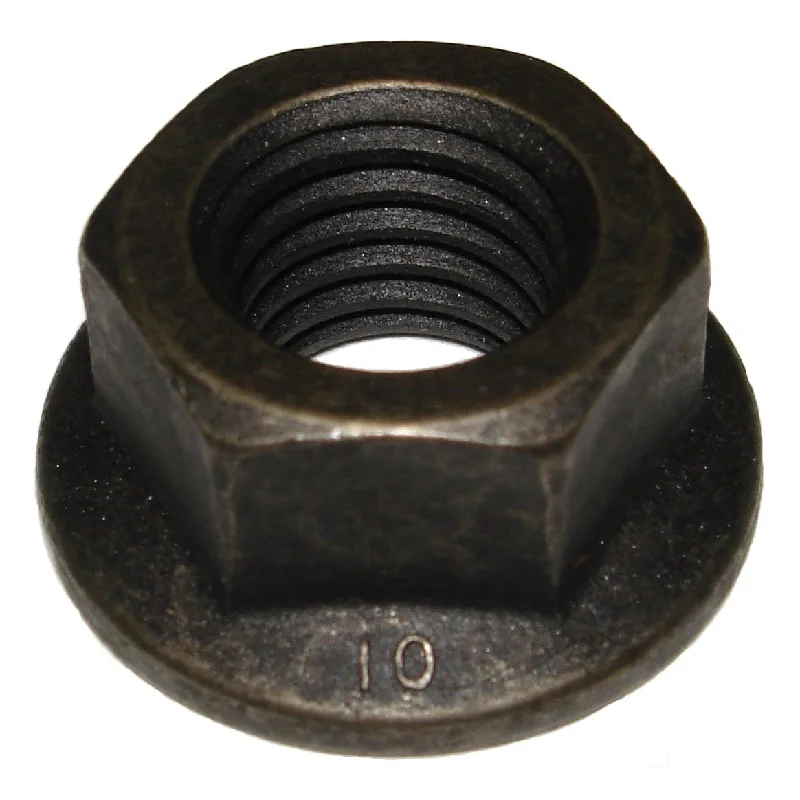 Hex nuts for mechanical equipment assembly-14mm-2.0 Black Phosphate Class 10 Steel Coarse Thread Flange Nuts