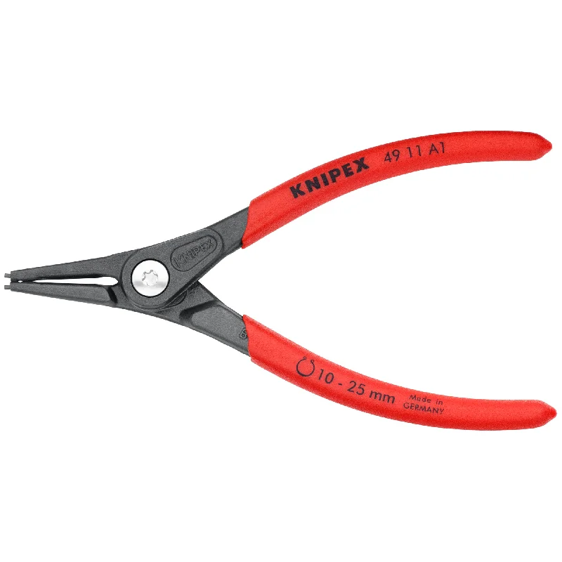 Pliers with ergonomic handle design for ease of use-Knipex 49 11 A1 SBA 5 1/2" External Precision Snap Ring Pliers