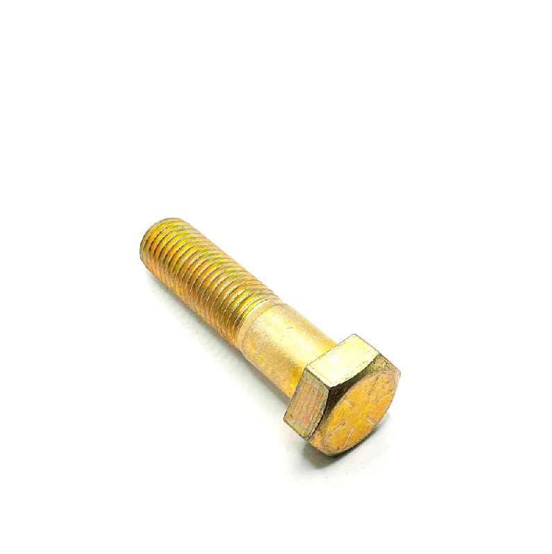 Bolts with nuts for secure fastening sets-1-8 x 4in UNC Grade 8 Hex Cap Screw Yellow Zinc