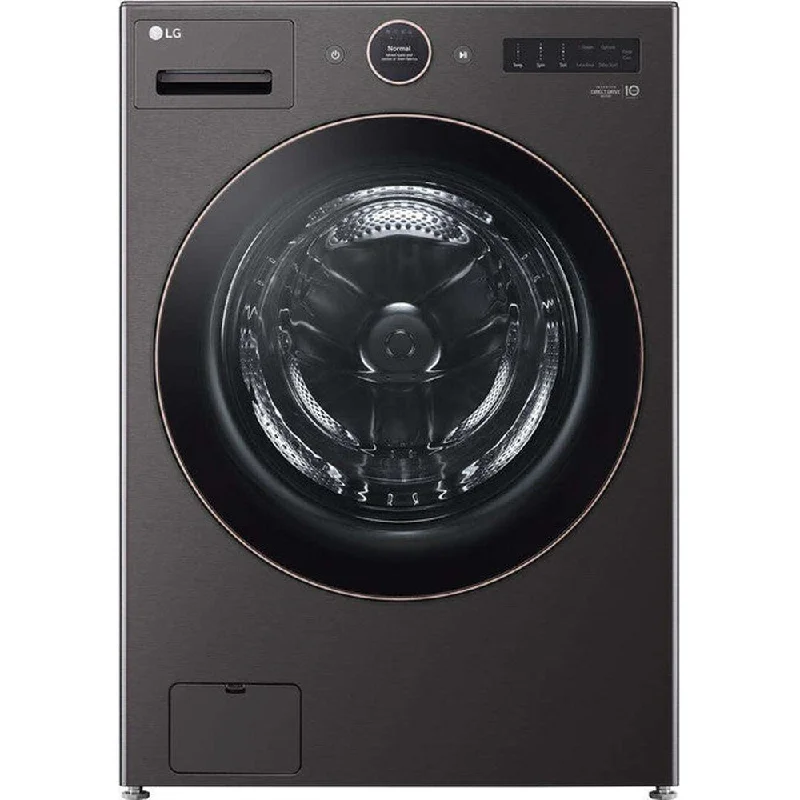 Washers with high tensile strength-LG 4.5-cu ft High Efficiency Stackable Steam Cycle Smart Front-Load Washer (Graphite Steel) WM5500HVA