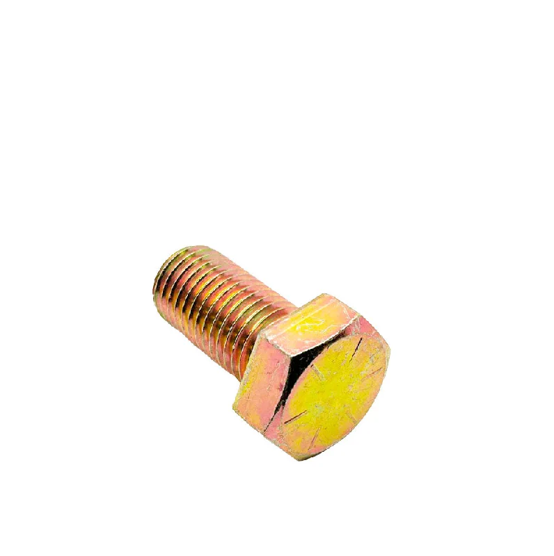 Bolts for securing metal roofing panels-1-8 x 2in UNC Grade 8 Hex Cap Screw Yellow Zinc