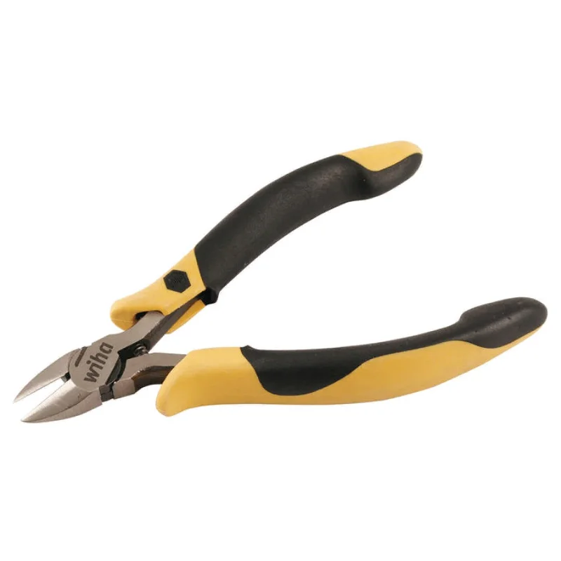 Pliers with durable steel construction for lasting performance-Wiha Tools 32760 ESD Safe Flush Cutting Diagonal Pliers