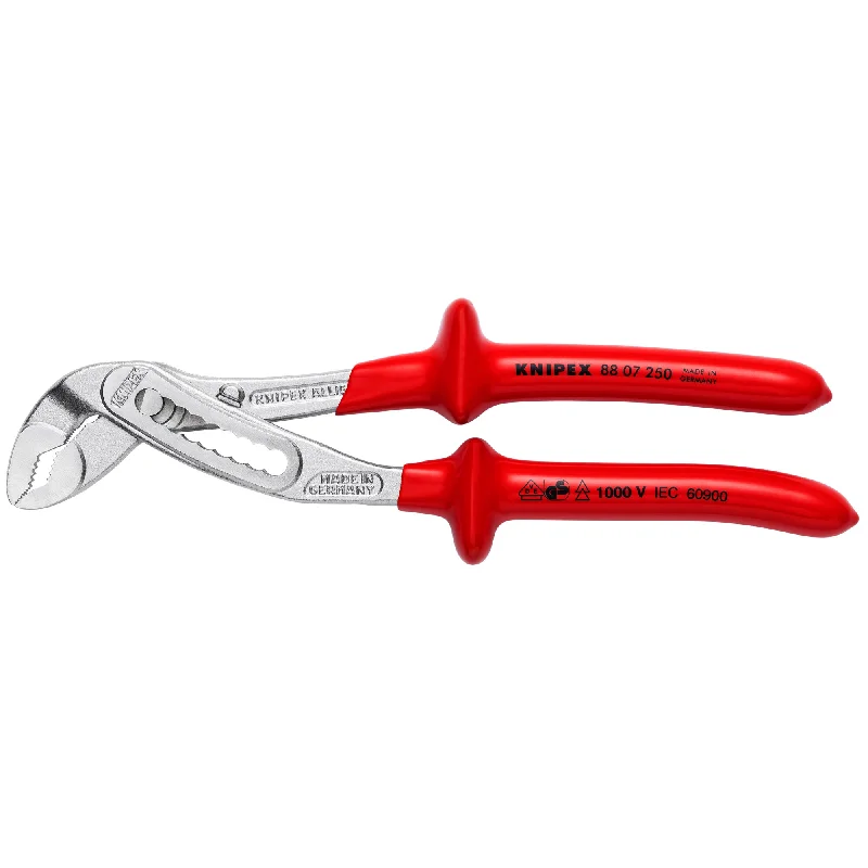 Professional-quality pliers for electrical technicians-Knipex 88 07 250 10" Alligator® Water Pump Pliers-1000V Insulated