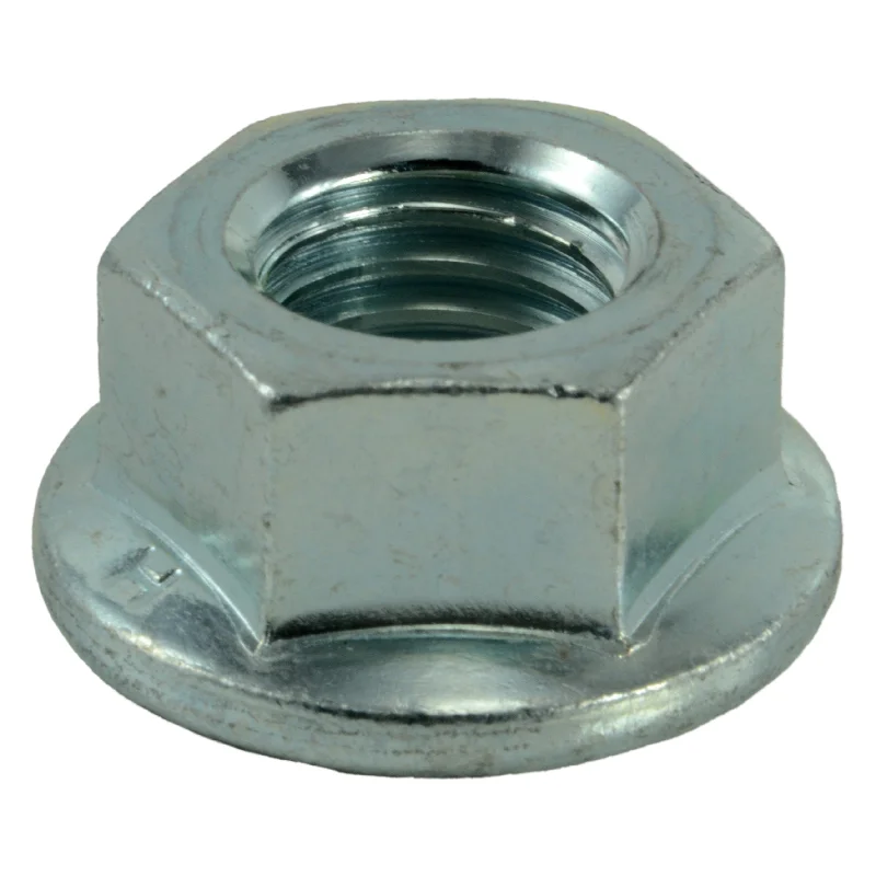 Nut and bolt sets for complete fastening solutions-14mm-2.0 Zinc Plated Class 8 Steel Coarse Thread Flange Nuts