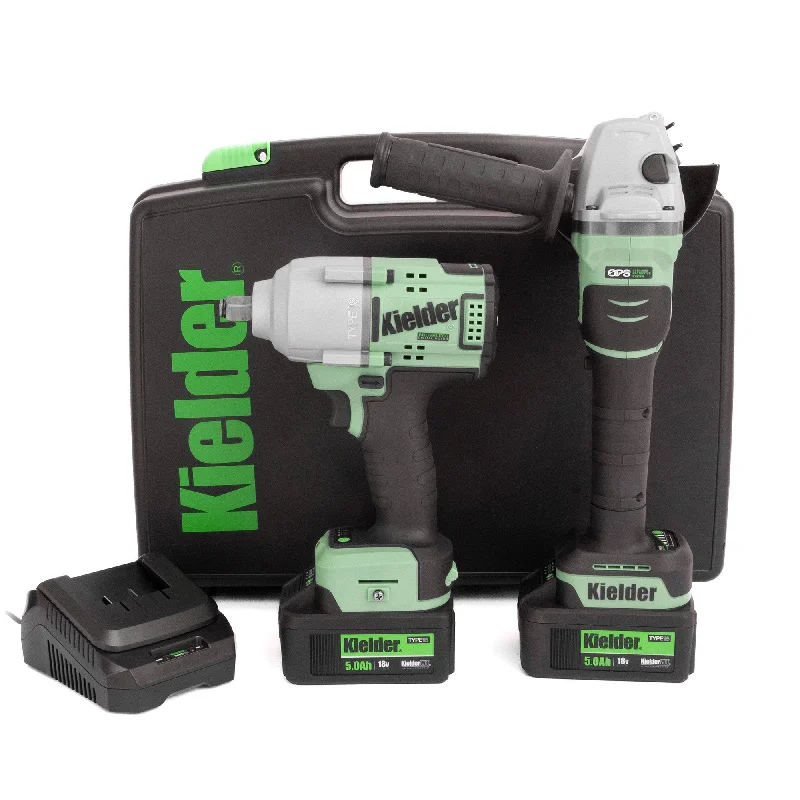 Angle grinders with dust extraction for clean work-KWT-TPK Impact Wrench & Angle Grinder Twin Pack