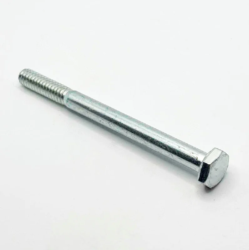 Bolts for attaching plumbing pipes to structures-1/4-20 x 3-1/2in UNC Grade 5 Hex Cap Screw Clear Zinc