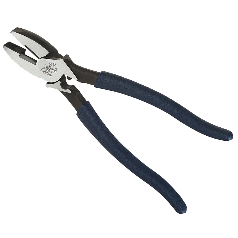 Adjustable spanner pliers for quick plumbing fixes-Ideal 30-435 9-1/2" Linesman Plier w/New England Nose, Crimping Die, & Fish Tape