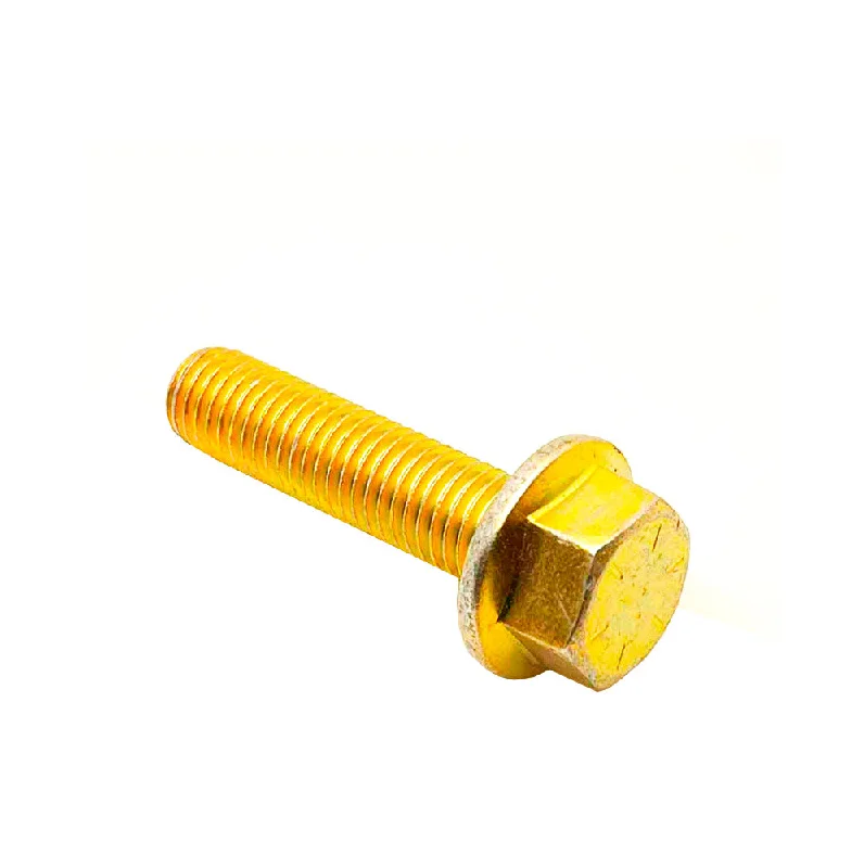 Bolts for use in mounting HVAC systems-5/8-11 X 2-1/2in UNC Grade 8 Flange Bolt Yellow Zinc