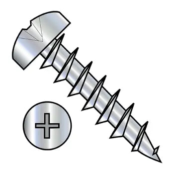 Wood screws with flat heads for smooth finishes-6-13 x 1/2 Phillips Pan Deep Thread Wood Screw Fully Threaded Zinc Plated