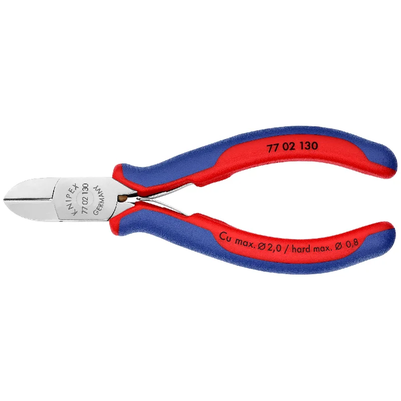 Precision pliers for detailed work-Knipex 77 02 130 5 1/4" Electronics Diagonal Cutters