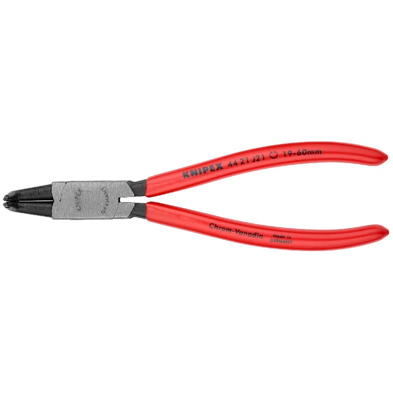 Pliers for electrical and wiring projects-Knipex 44 21 J21 SBA 6 3/4" Internal 90° Angled Snap Ring Pliers-Forged Tips