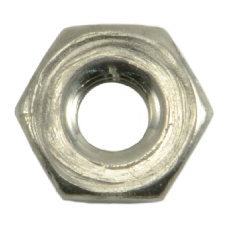 Double nuts for secure fastening in high-stress environments-#1-72 18-8 Stainless Steel Fine Thread Hex Nuts