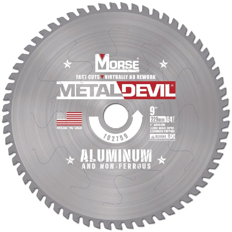 Saw blades for cutting MDF-MK Morse CSM964FNFC 9" 64T NF Circular Saw Blade