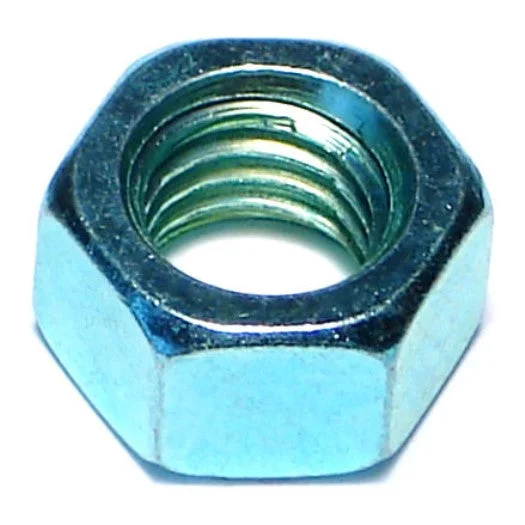 Fine thread nuts for precision installations-1/2"-13 Green Rinsed Zinc Plated Grade 5 Steel Coarse Thread Hex Nuts