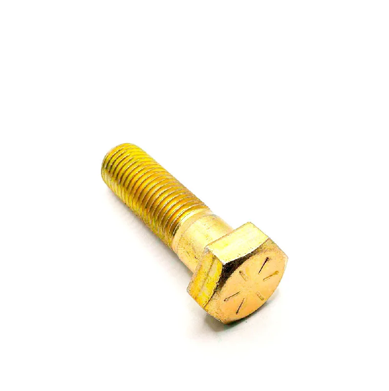 Bolts for fixing wood to concrete-1-8 x 3-1/2in UNC Grade 8 Hex Cap Screw Yellow Zinc