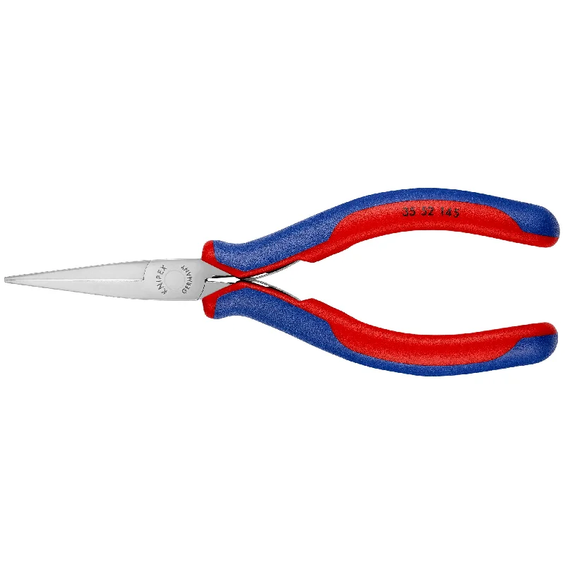 Long-handled pliers for reaching hard-to-reach areas-Knipex 35 52 145 5 3/4" Electronics Pliers-Flat Tips