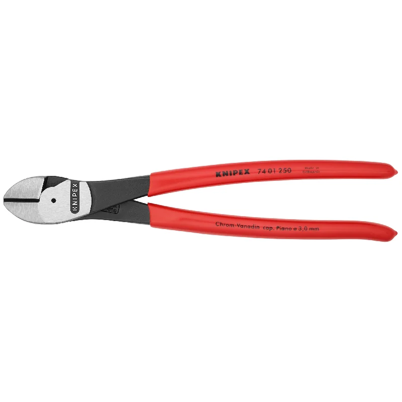 Compact pliers set for detailed work and precision-Knipex 74 01 250 SBA 10" High Leverage Diagonal Cutters