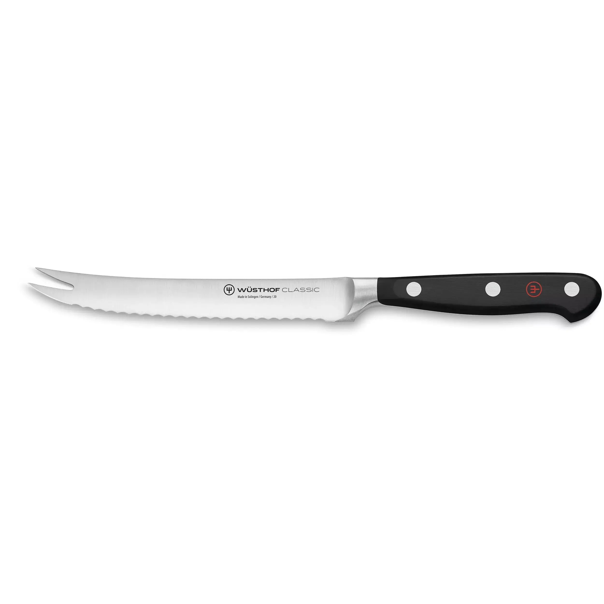 Ultra-sharp utility knives for cutting leather and fabrics-Wusthof Classic 5" Tomato Knife