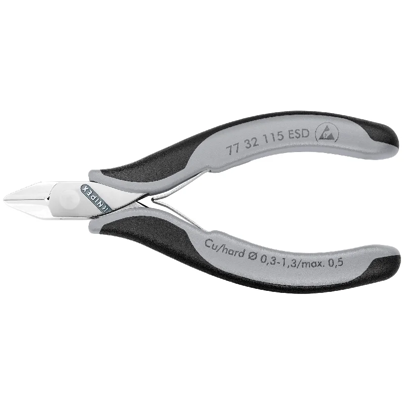 Adjustable spanner pliers for quick plumbing fixes-Knipex 77 32 115 ESD 4 1/2" Electronics Diagonal Cutters-ESD Handles