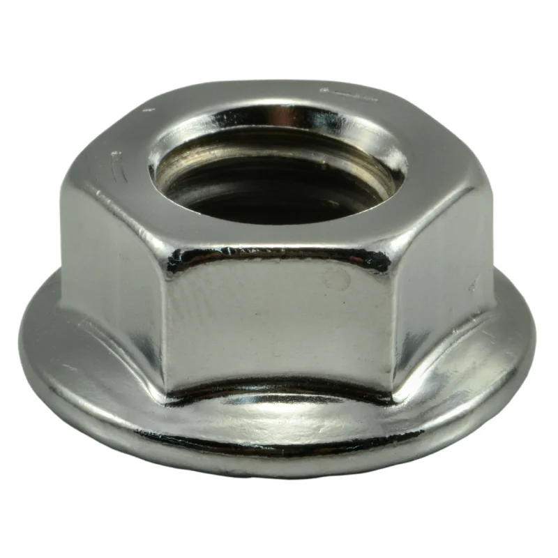 Heavy-duty nuts for steel beams and frameworks-1/2"-13 Chrome Plated Steel Coarse Thread Flange Nuts