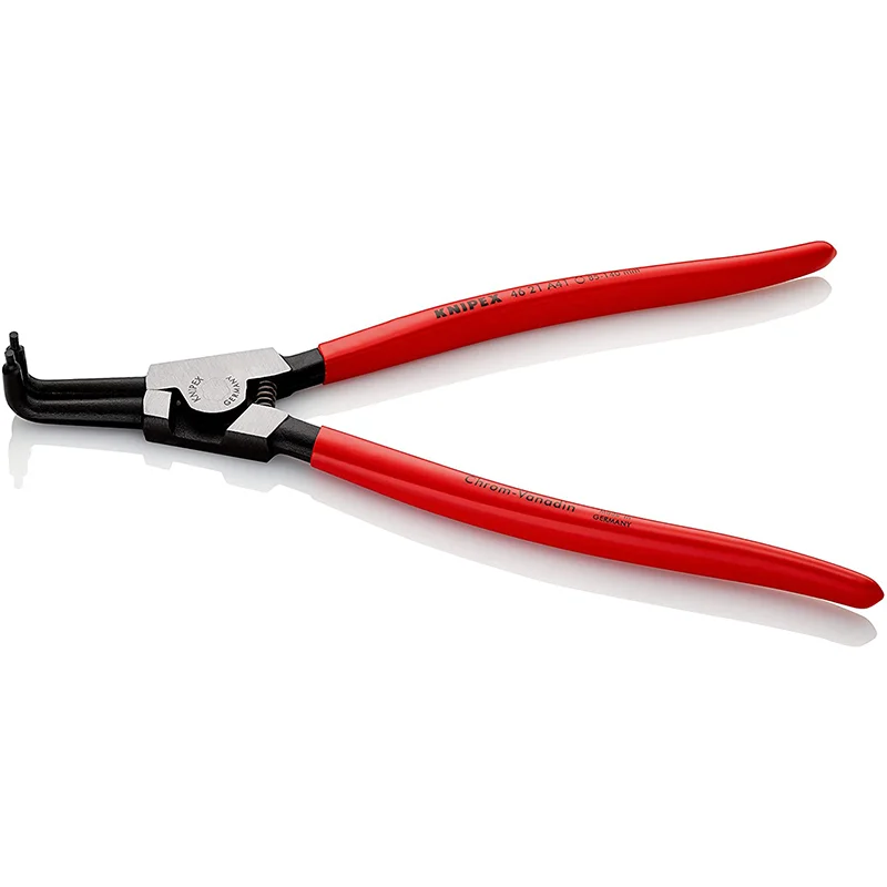 Locking pliers for a secure grip-KNIPEX 46 21 A41 SBA External Angled Retaining Ring Pliers 12-Inch