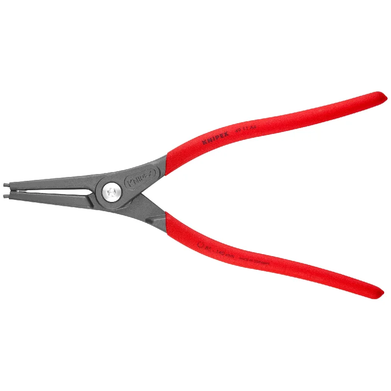 Pliers with rust-resistant finish for longevity-Knipex 49 11 A4 13" External Precision Snap Ring Pliers