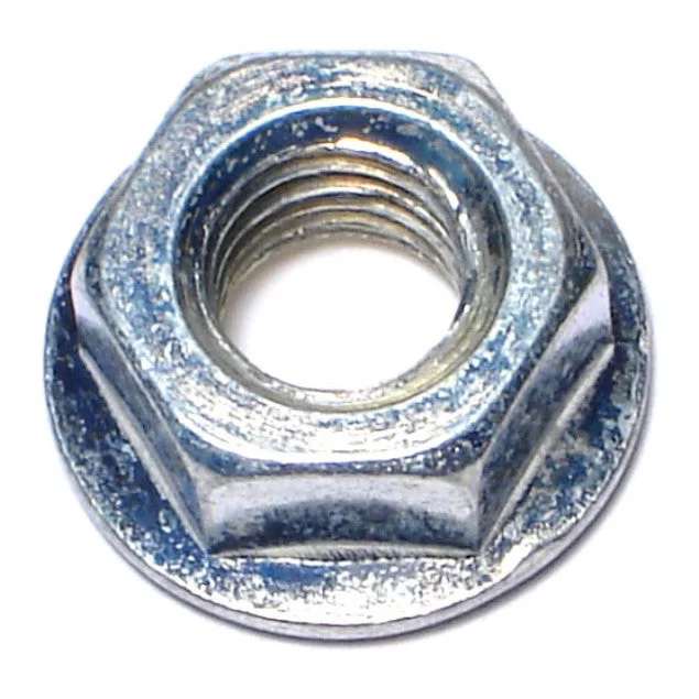 Metric lock nuts for specialized applications-8mm-1.25 Zinc Plated Class 8 Steel Coarse Thread Flange Nuts (10 pcs.)