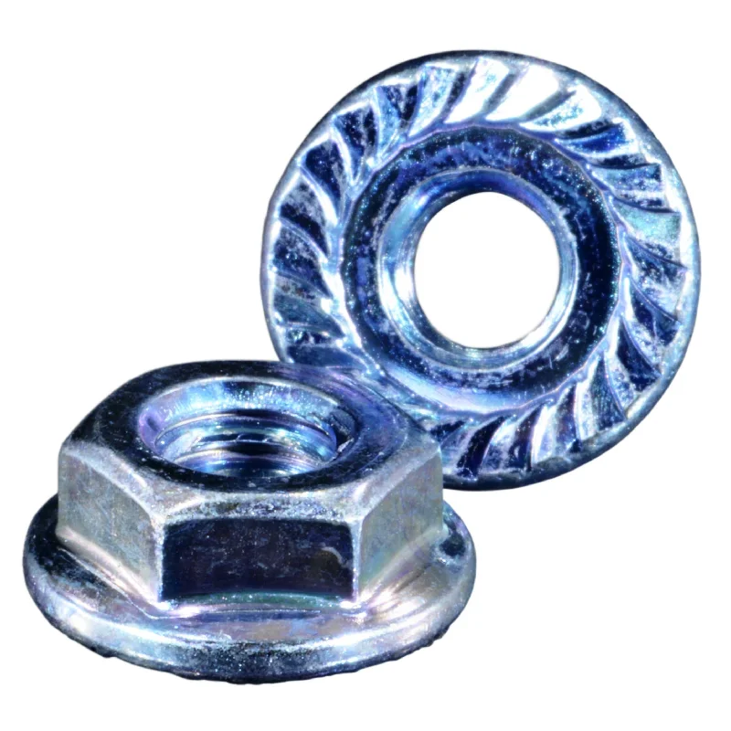 Coupling nuts for joining threaded rods-1/4"-20 Zinc Plated Case Hardened Steel Coarse Thread Hex Flange Nuts