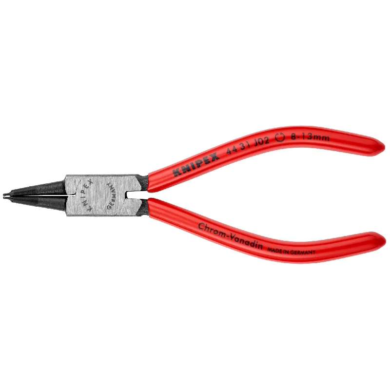 Soft-touch pliers for reduced hand fatigue during extended use-Knipex 44 31 J02 5 1/2" Internal 45° Angled Snap Ring Pliers-Forged Tips