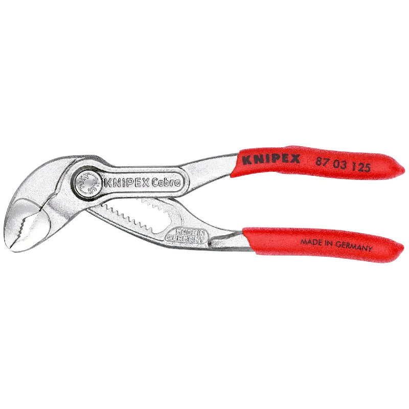 Ergonomic pliers for comfortable use-Knipex 87 03 125 5" Cobra® Water Pump Pliers