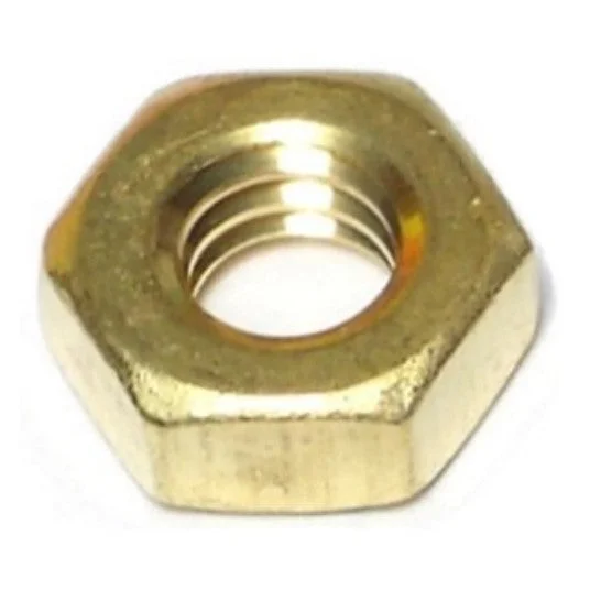 Knurled nuts for enhanced grip-1/4"-20 Brass Coarse Thread Hex Nuts